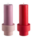 cherry + blush | flipp small set | silicone unbreakable candle holder set