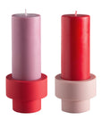 cherry + blush | flipp small set | silicone unbreakable candle holder set
