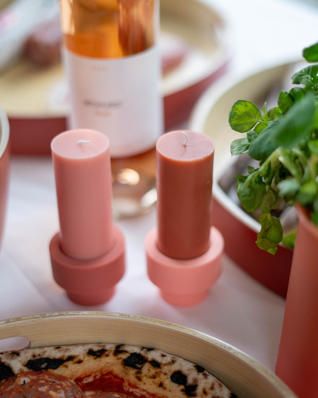 peach | flipp small single | silicone unbreakable candle holder