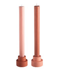 terra + peach | flipp small set | silicone unbreakable candle holder set