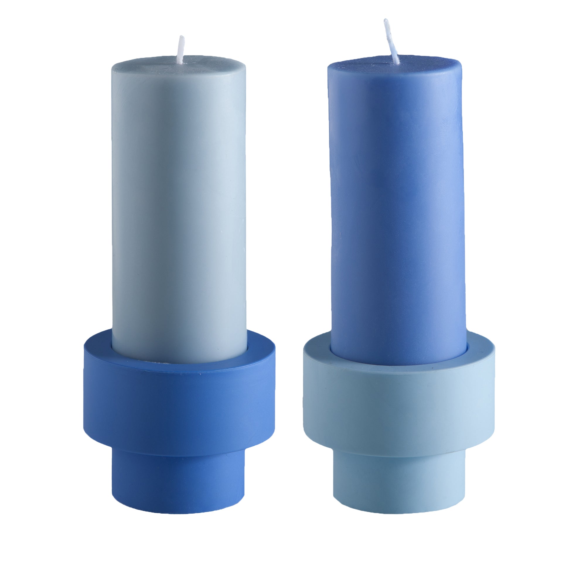 sky + kingfisher | flipp small set | silicone unbreakable candle holder set