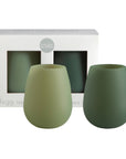 sage + olive | fegg set | silicone unbreakable glasses