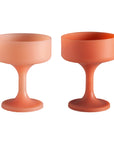 terra + peach | mecc set | silicone unbreakable cocktail glasses