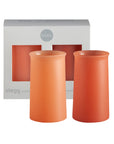terra + peach | stegg set | silicone unbreakable highball glasses