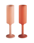 terra + peach | seff set | silicone unbreakable champagne flutes