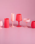 cherry + blush | stemm set |  silicone unbreakable wine glasses