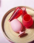 cherry + blush | stemm set |  silicone unbreakable wine glasses