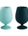 mist + ink | stemm set |  silicone unbreakable wine glasses